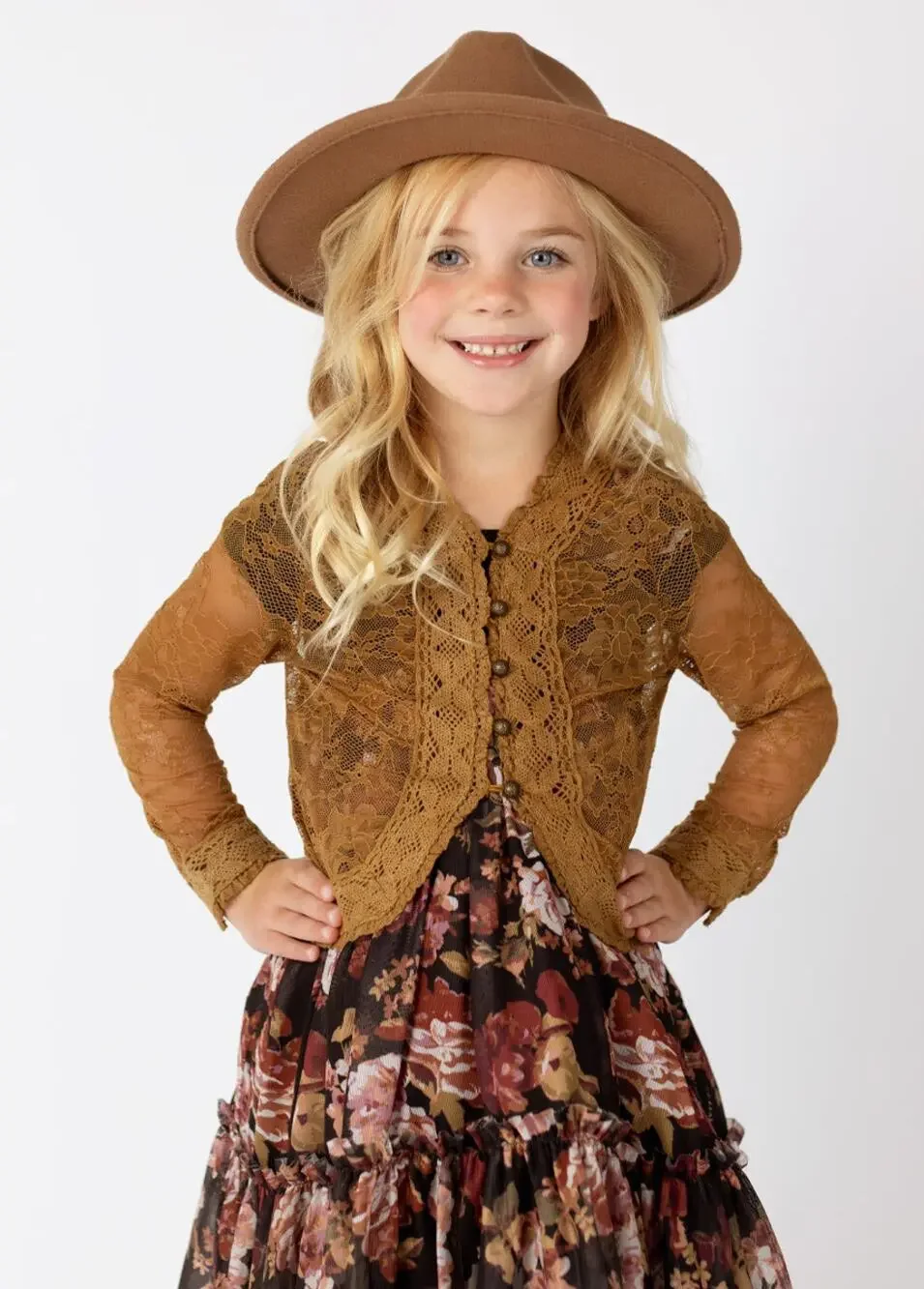 Joyfolie Mia Joy Shawney Cardigan in Bistre Girl’s Size 5